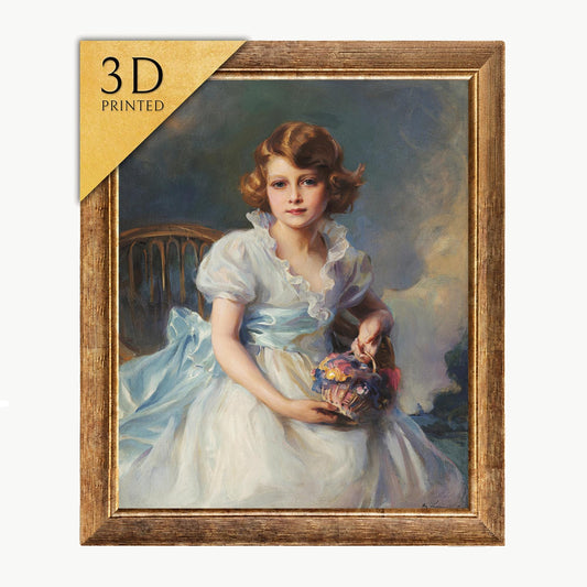 Queen Elizabeth II Portrait by Philip de Laszlo: 3D Printed Art