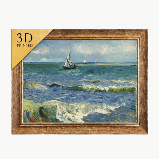 Van Gogh Seascape Print: Textured 3D Reproduction