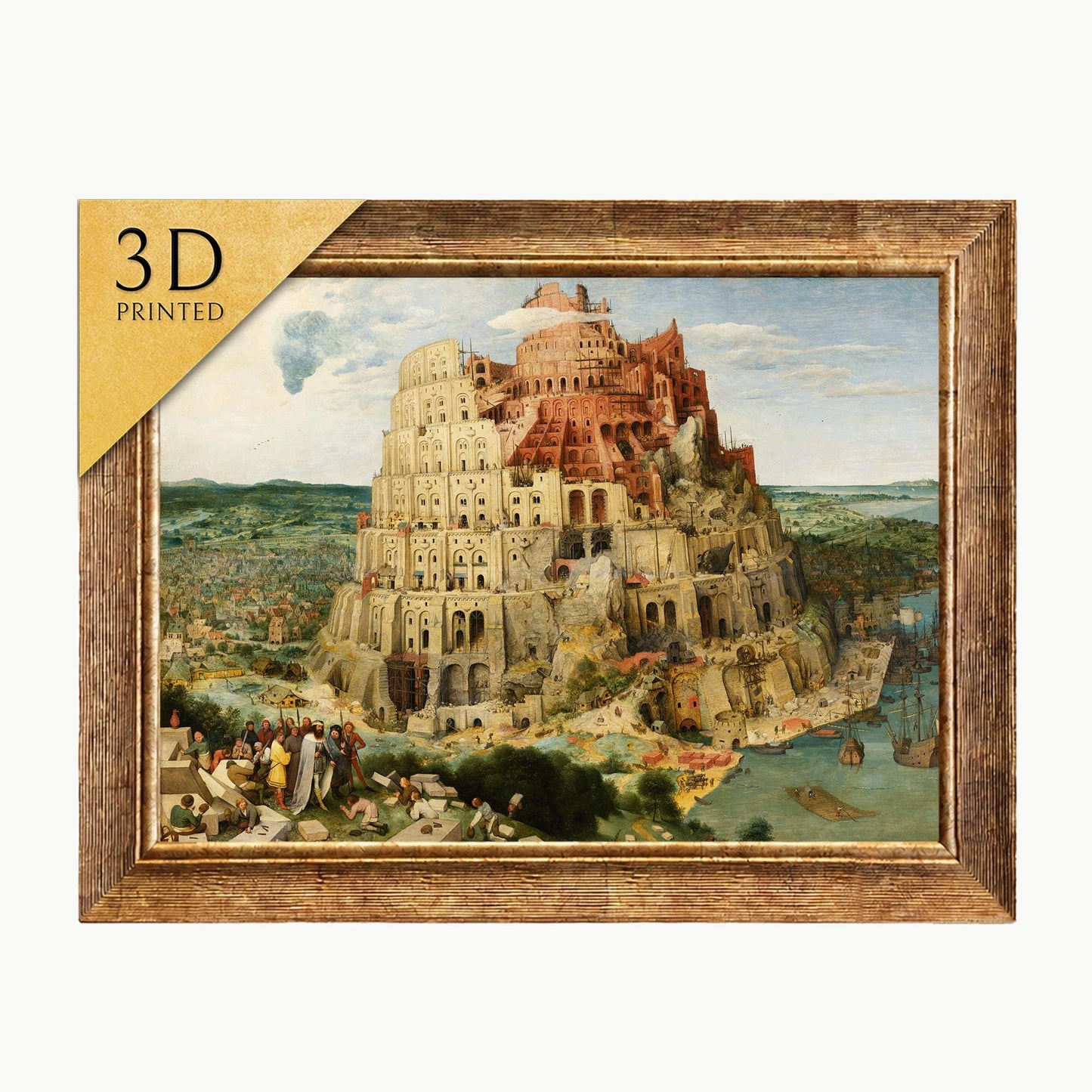 Tower of Babel 3D Print: Pieter Bruegel Textured Oil Painting Replica