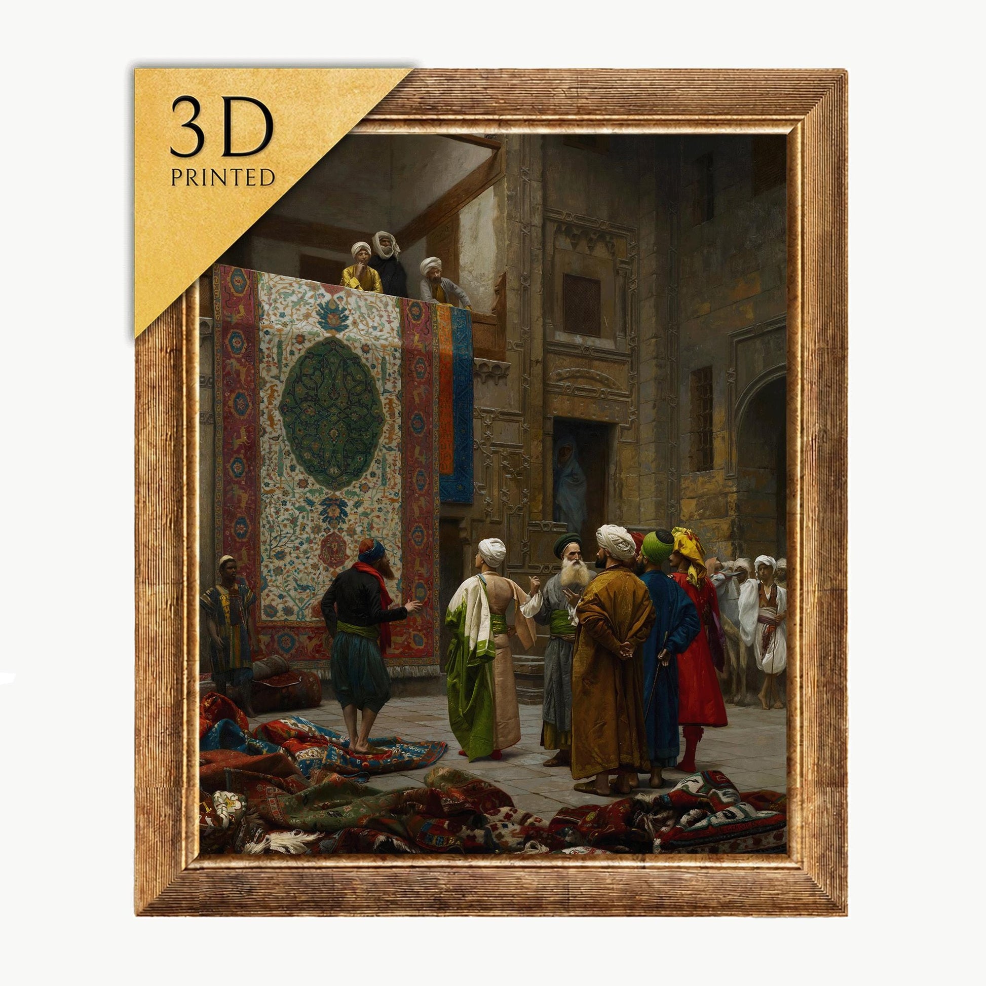Jean Léon Gérôme: The Carpet Merchant - 3D Textured Art Print