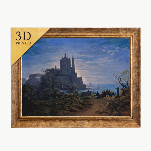 Karl Friedrich Schinkel - Gothic Church by the Sea - 3D Printed Textured Oil Painting