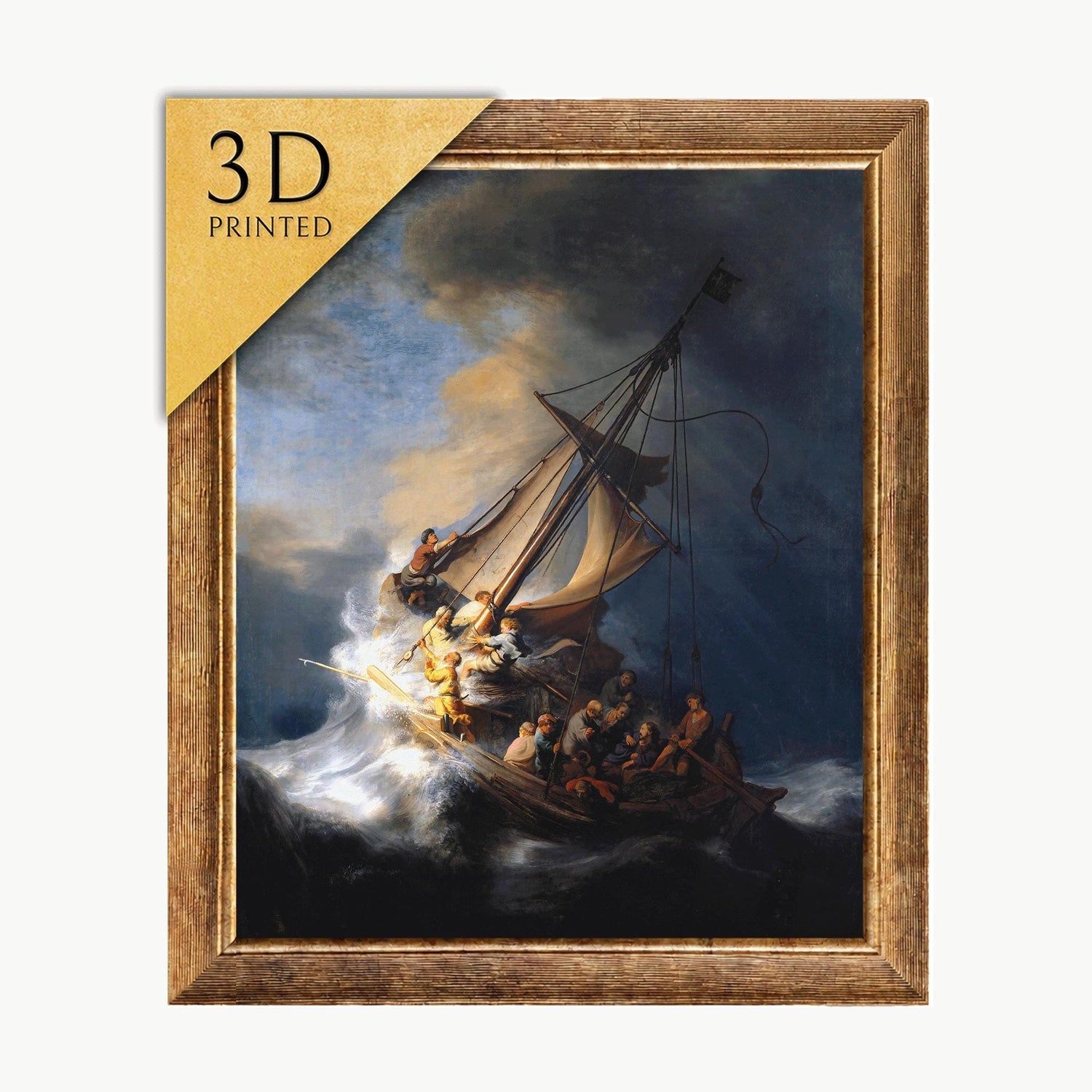 Rembrandt: The Storm on the Sea of Galilee - 3D Textured Print
