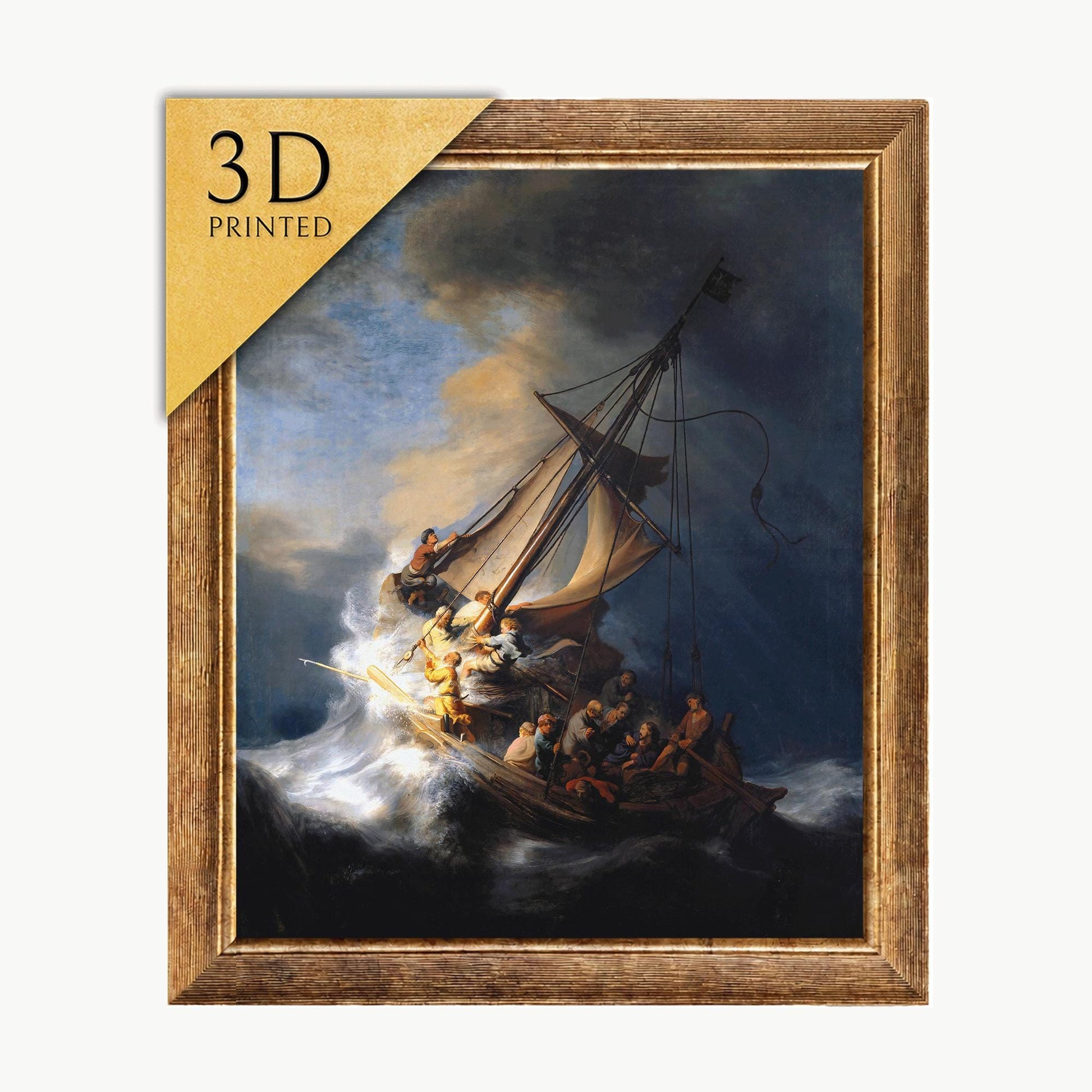 Rembrandt: The Storm on the Sea of Galilee - 3D Textured Print