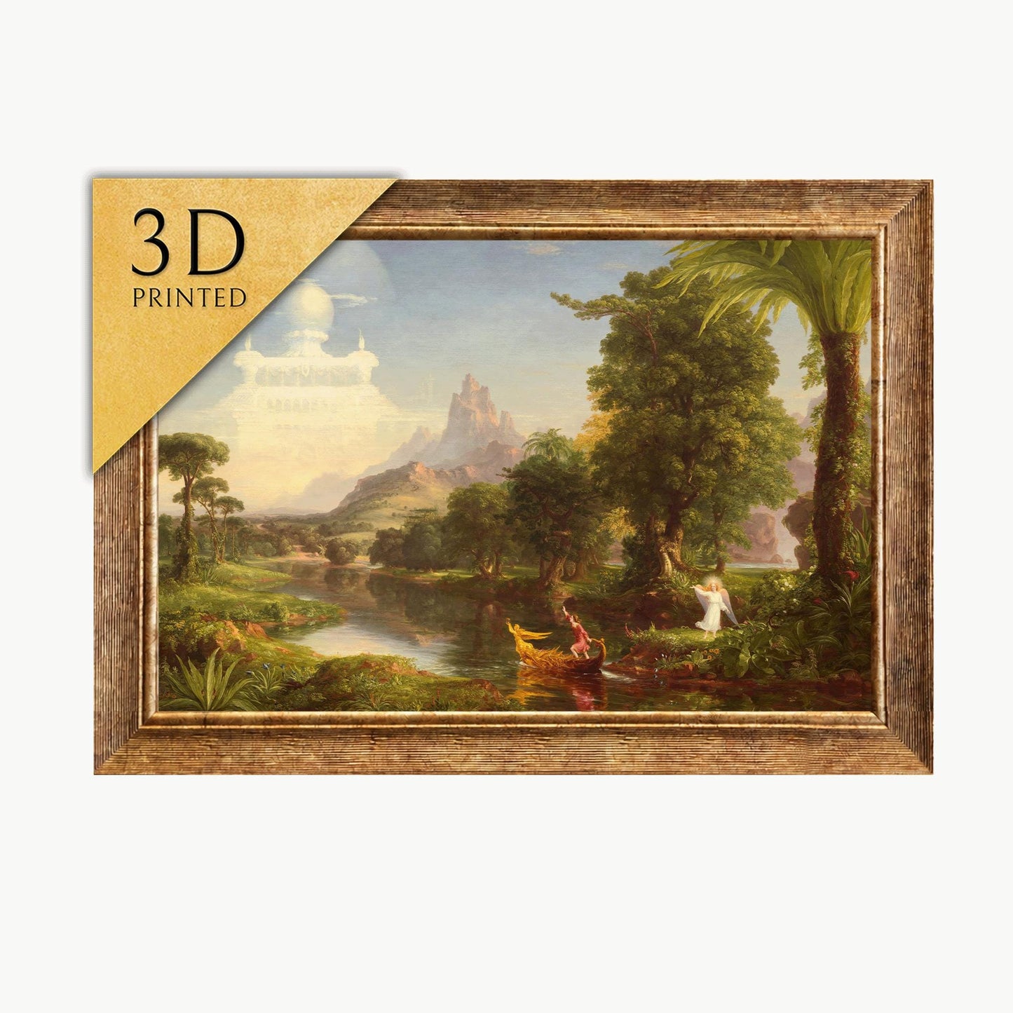 Thomas Cole - The Voyage of Life Youth - 3D Printed Textured Oil Painting