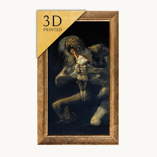 Saturn by Goya: Textured 3D Print - Spanish Art Reproduction