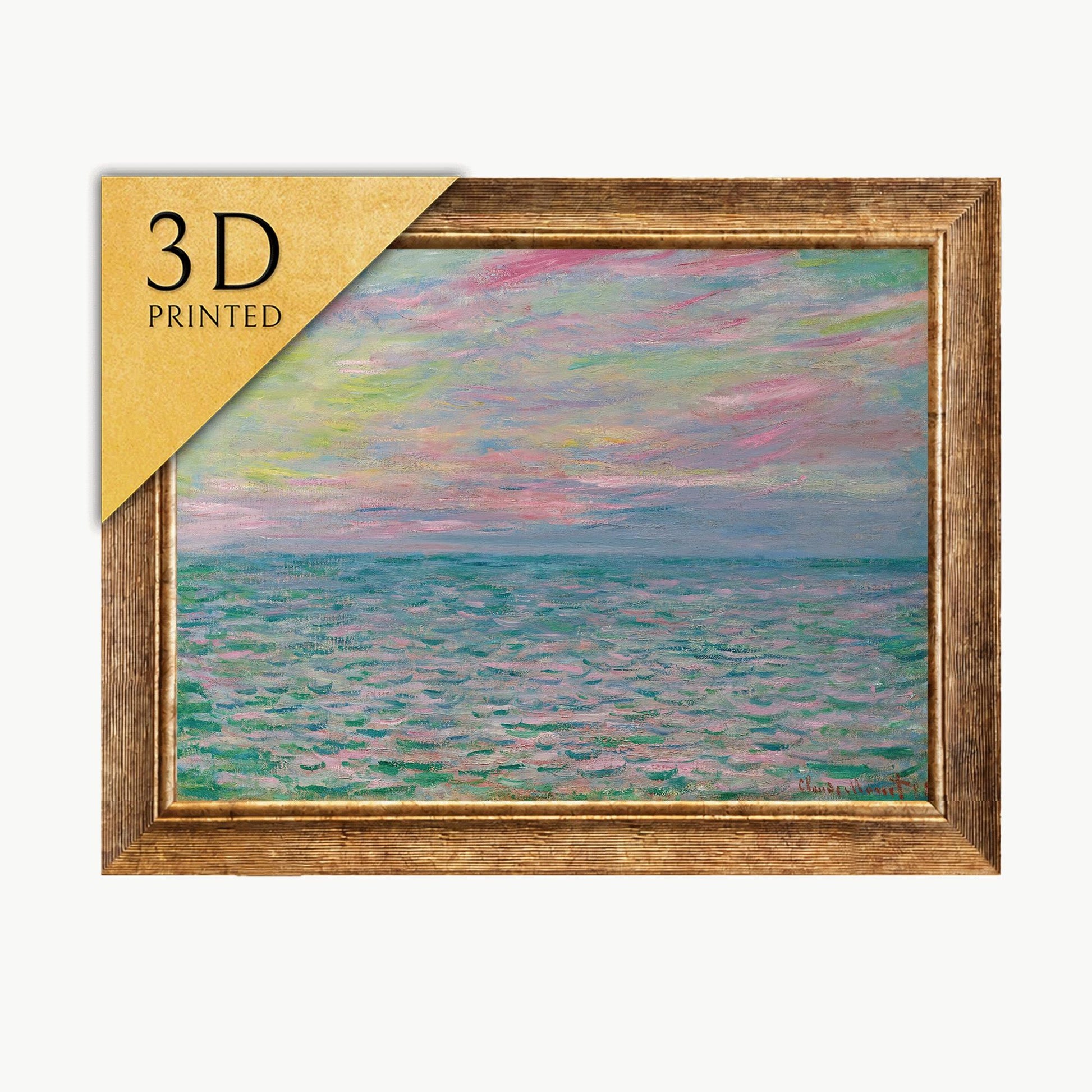 Monet 'Sunset at Pourville' 3D Textured Print