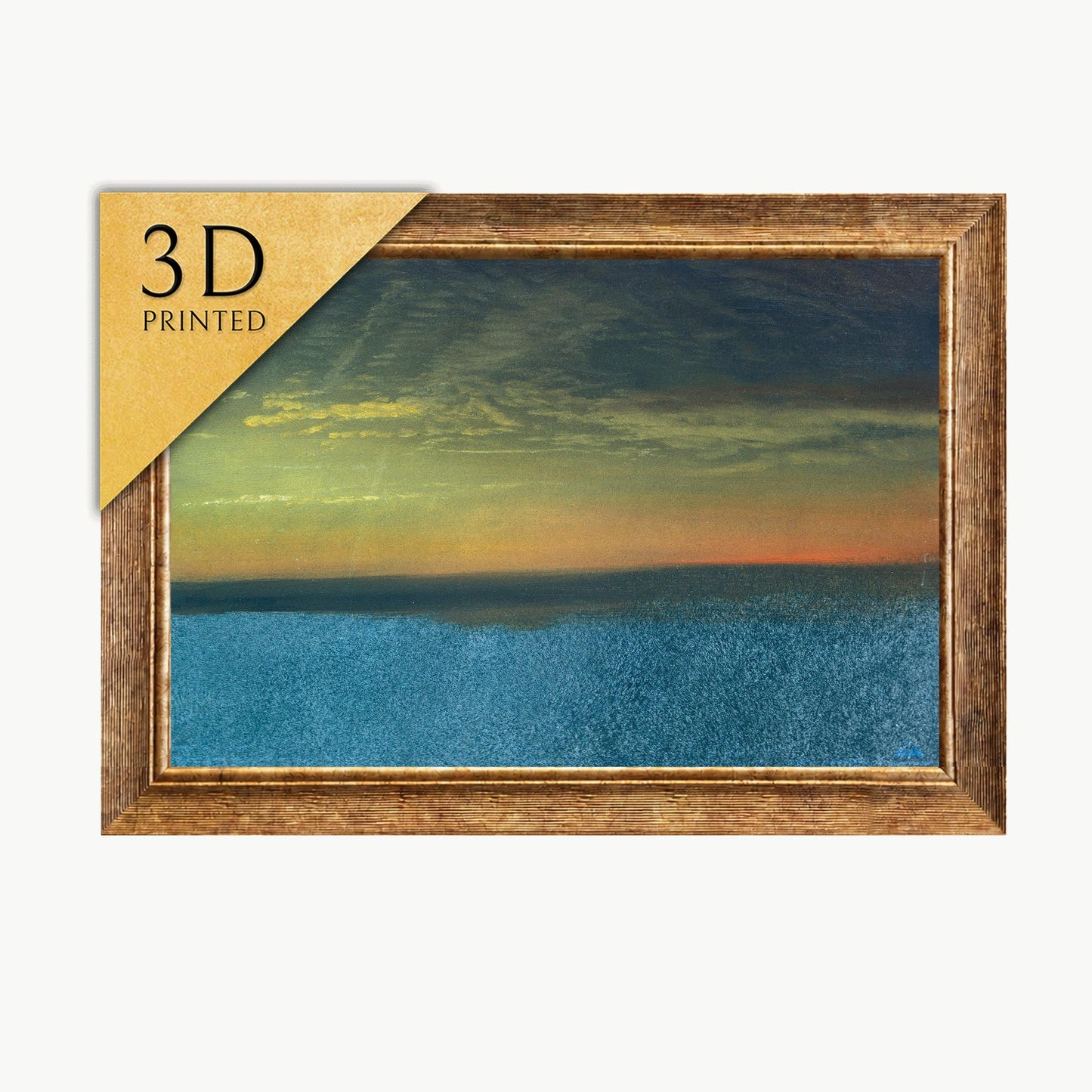 Albert Bierstadt Cloud Study with Sunset: 3D Textured Print