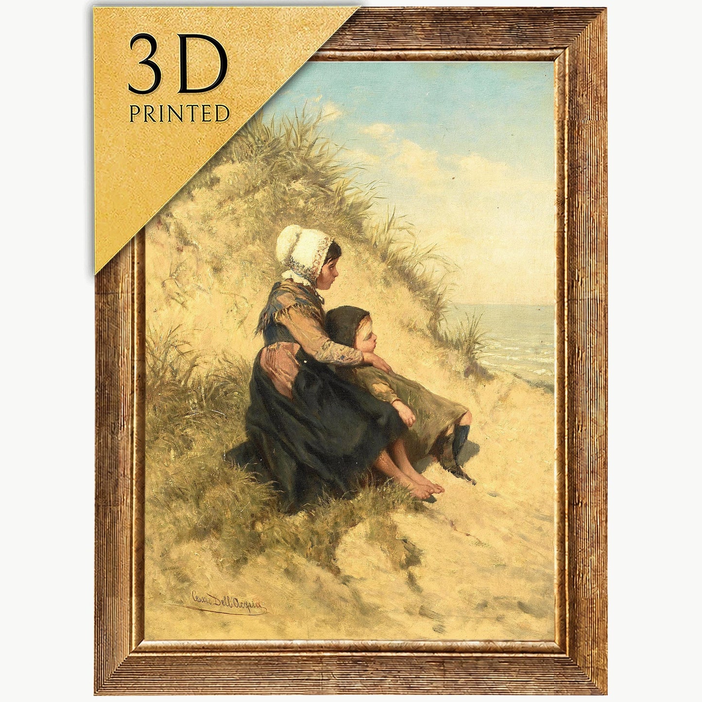 Cesare Felix Georges Dell'Acqua Painting: 3D Textured Print