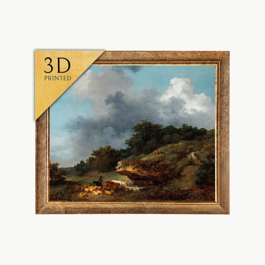 Fragonard's "The Watering Place" 3D Textured Print