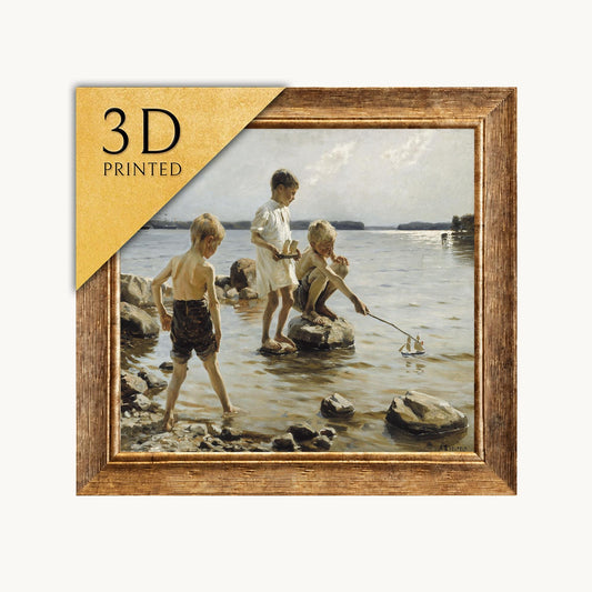 Albert Edelfelt 3D Print: Boys Playing on the Shore