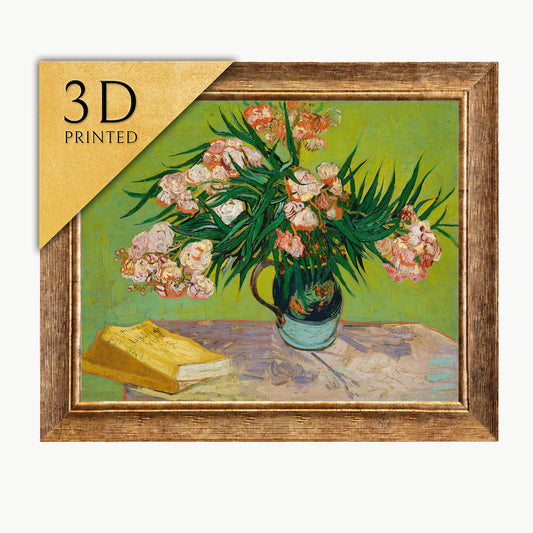 Van Gogh Oleanders 3D Print: Textured Brushstrokes Reproduction