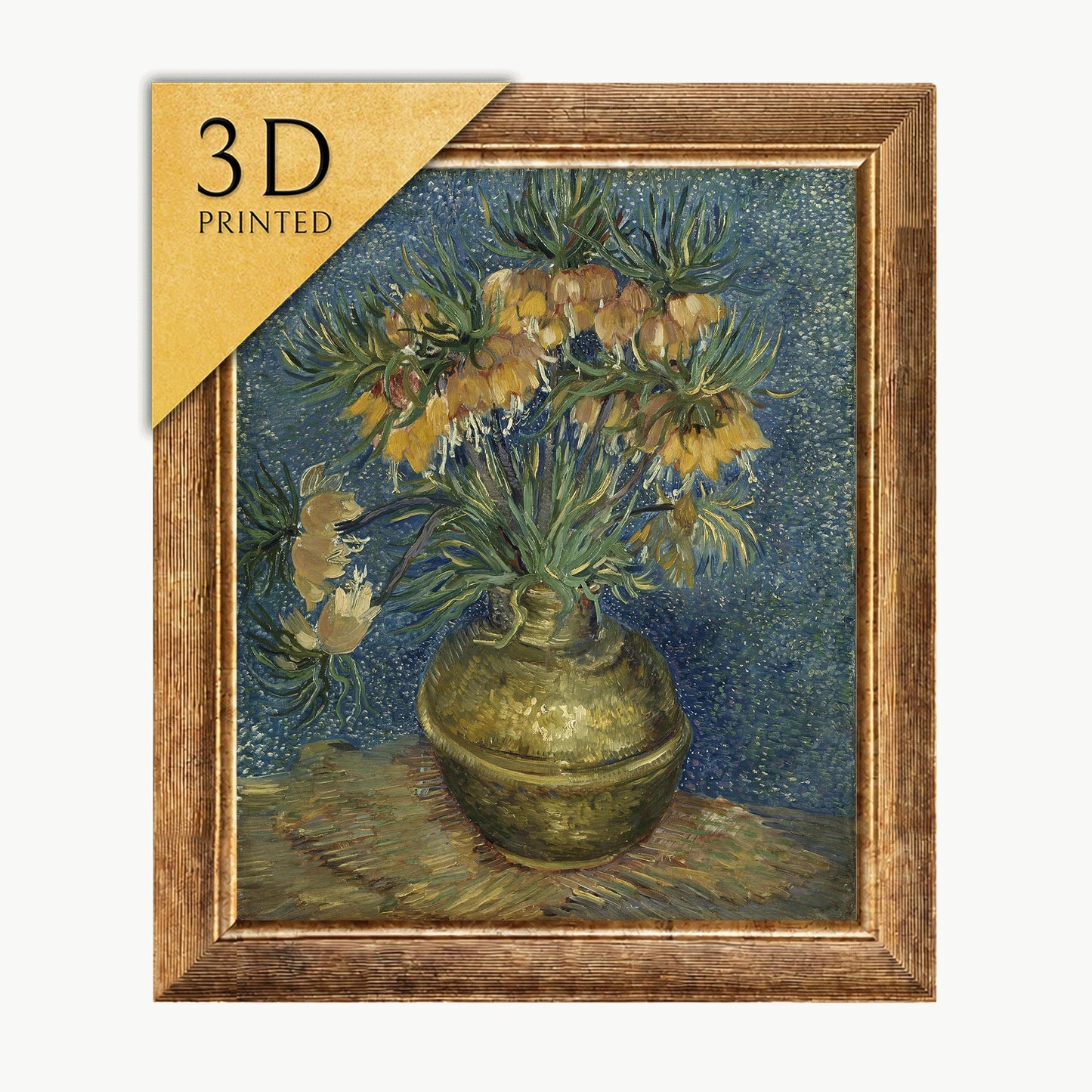 Van Gogh Imperial Fritillaries 3D Print: Textured Floral Still Life