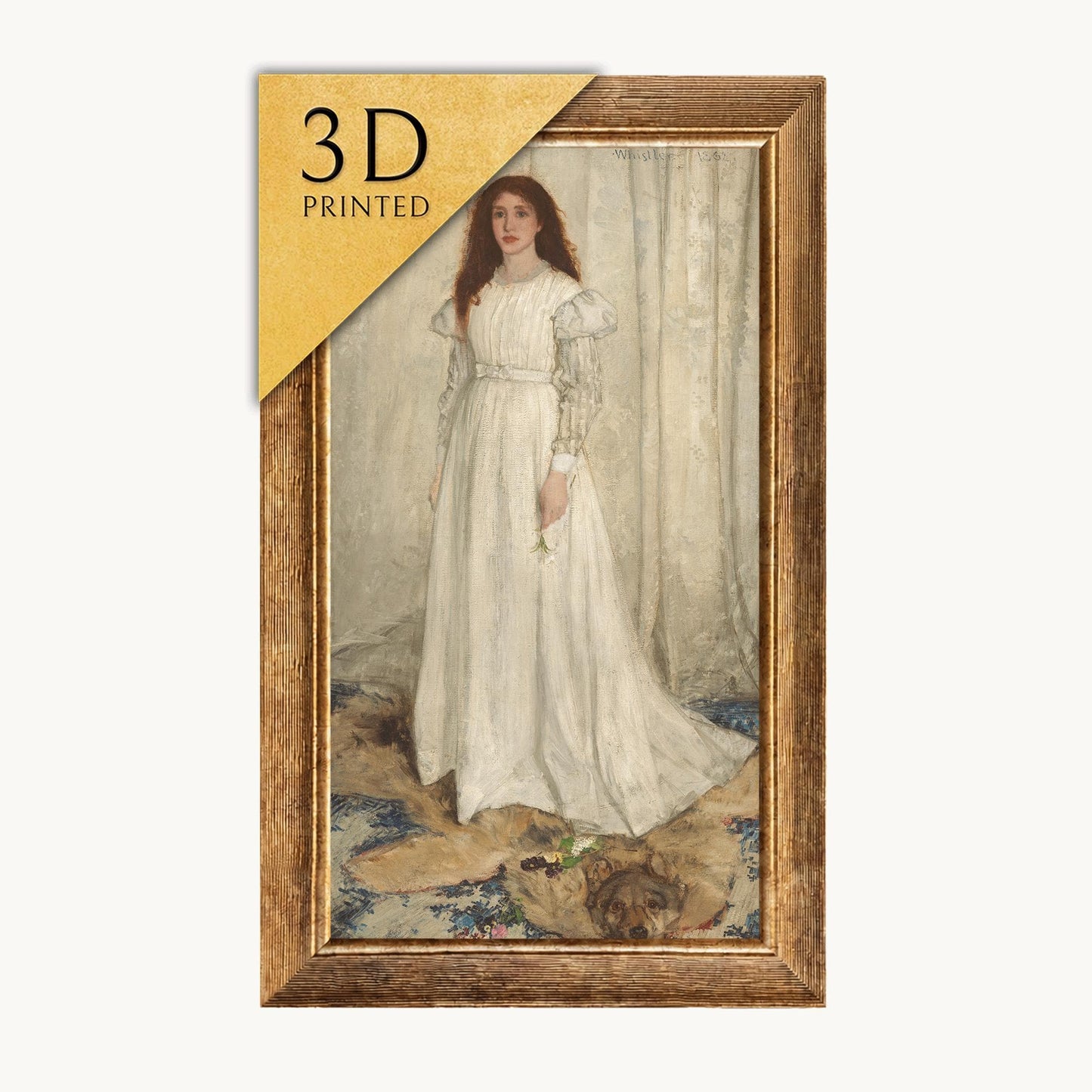 Whistler's Symphony in White: 3D Textured Art Print