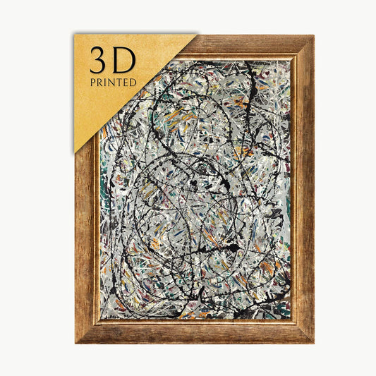Jackson Pollock Watery Paths 3D Textured Print: Abstract Expressionism