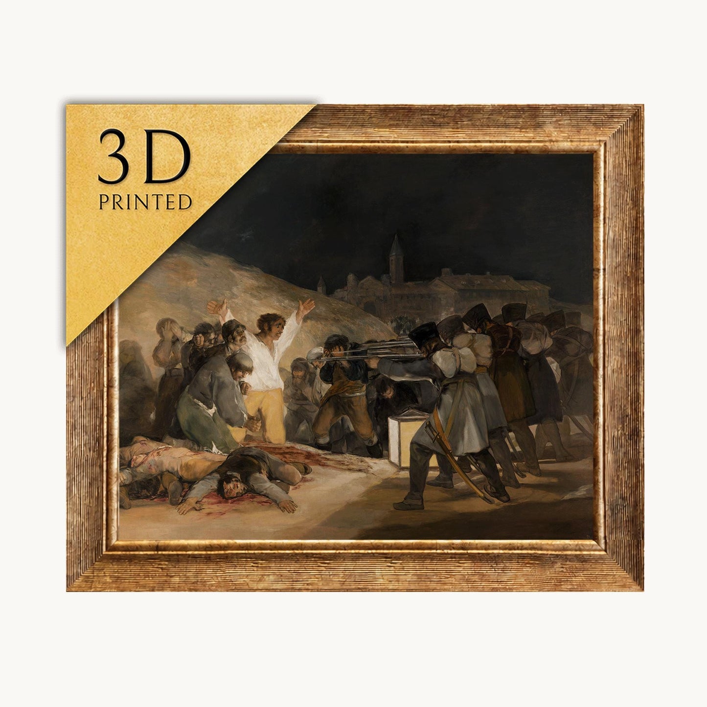 Goya's The Third of May 1808: 3D Textured Oil Painting Reproduction