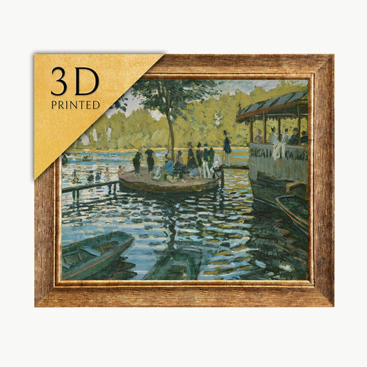 Renoir Le Grenouillère 3D Print: Textured Impressionist Art