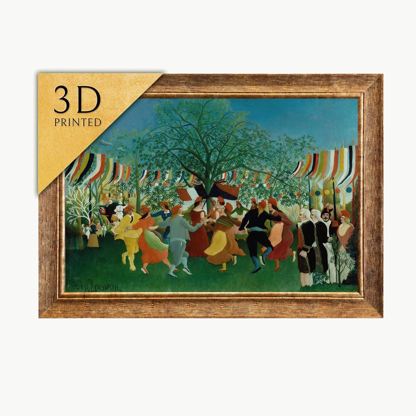 Henri Rousseau Print: Centennial of Independence, 3D Textured Reproduction