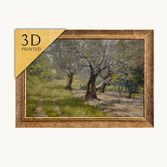 The Olive Grove by William Merritt Chase, 3d Printed with texture and brush strokes looks like original oil painting