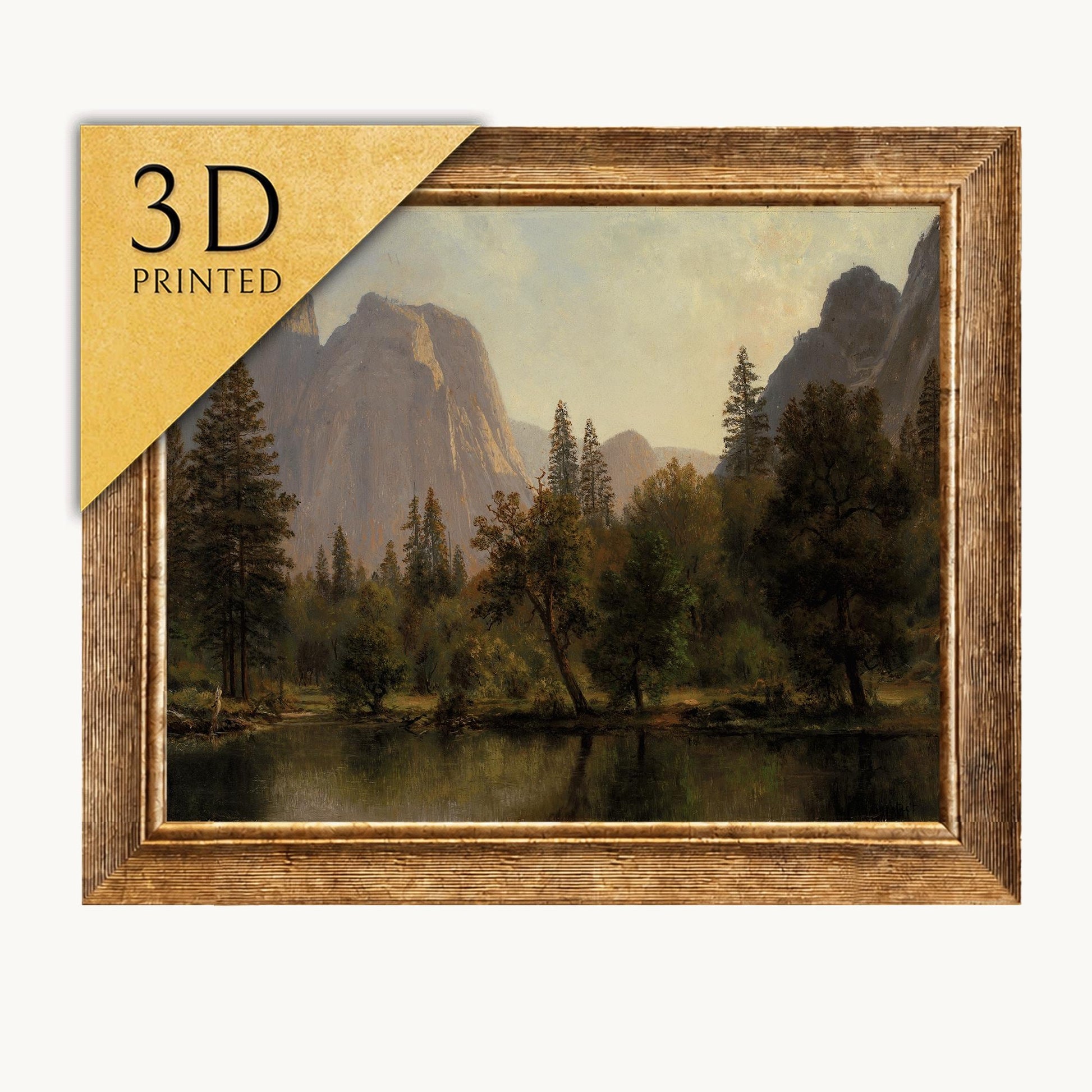 Albert Bierstadt: Cathedral Rocks, Yosemite Valley - 3D Textured Print