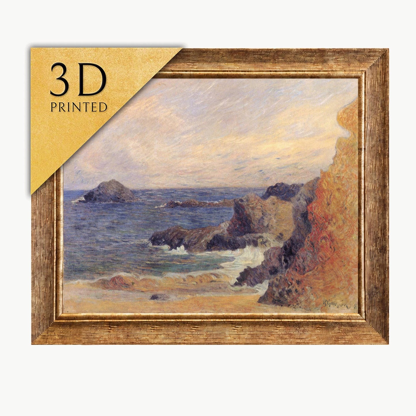 Paul Gauguin Seascape: 3D Textured Art Print