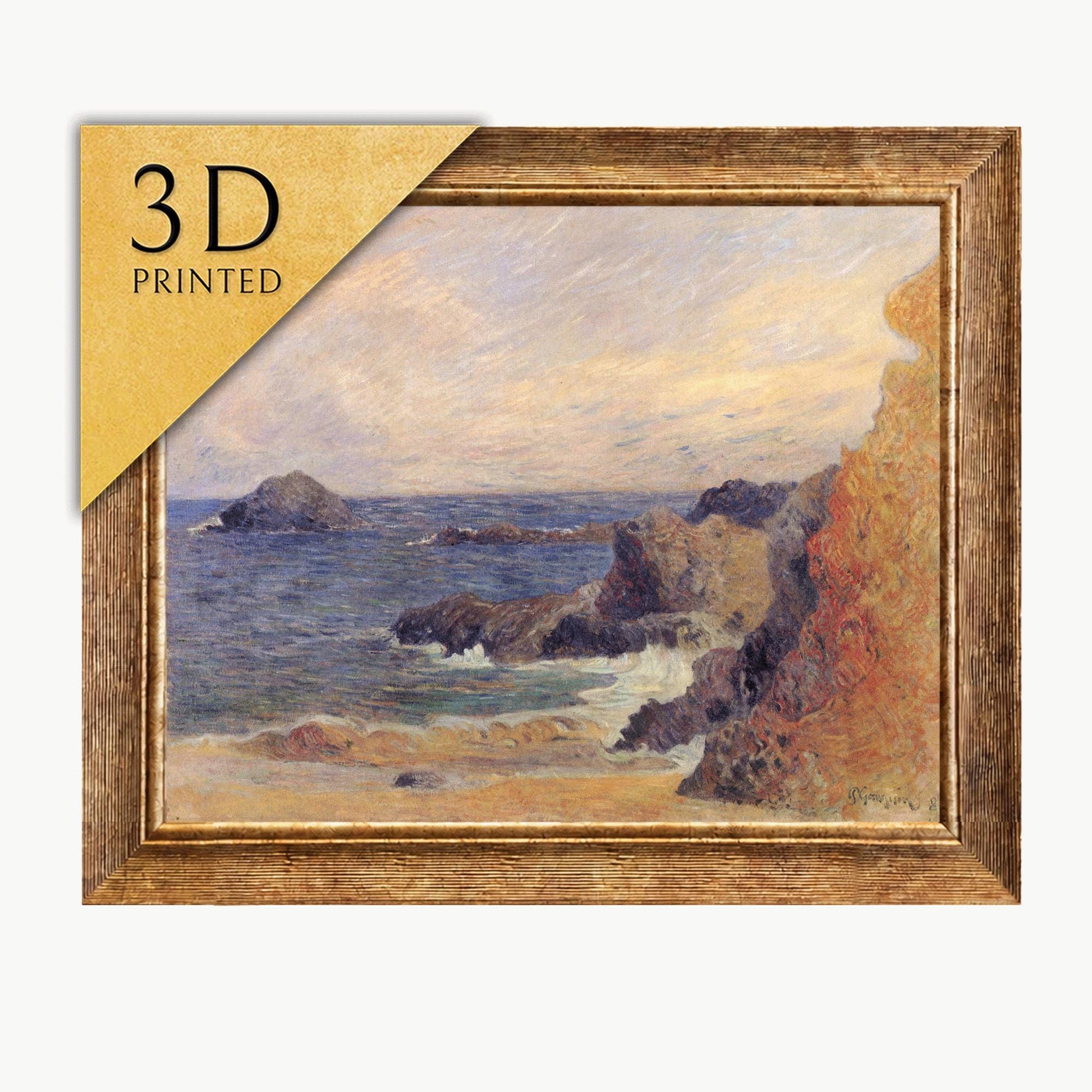 Paul Gauguin Seascape: 3D Textured Art Print