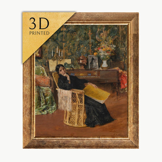 William Merritt Chase 3D Print: 'In the Studio' Textured Oil Painting