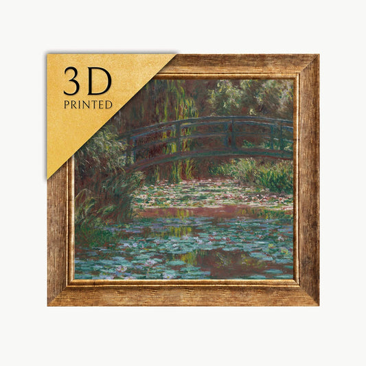 Claude Monet Water Lily Pond 3D Print: Textured Impressionist Art