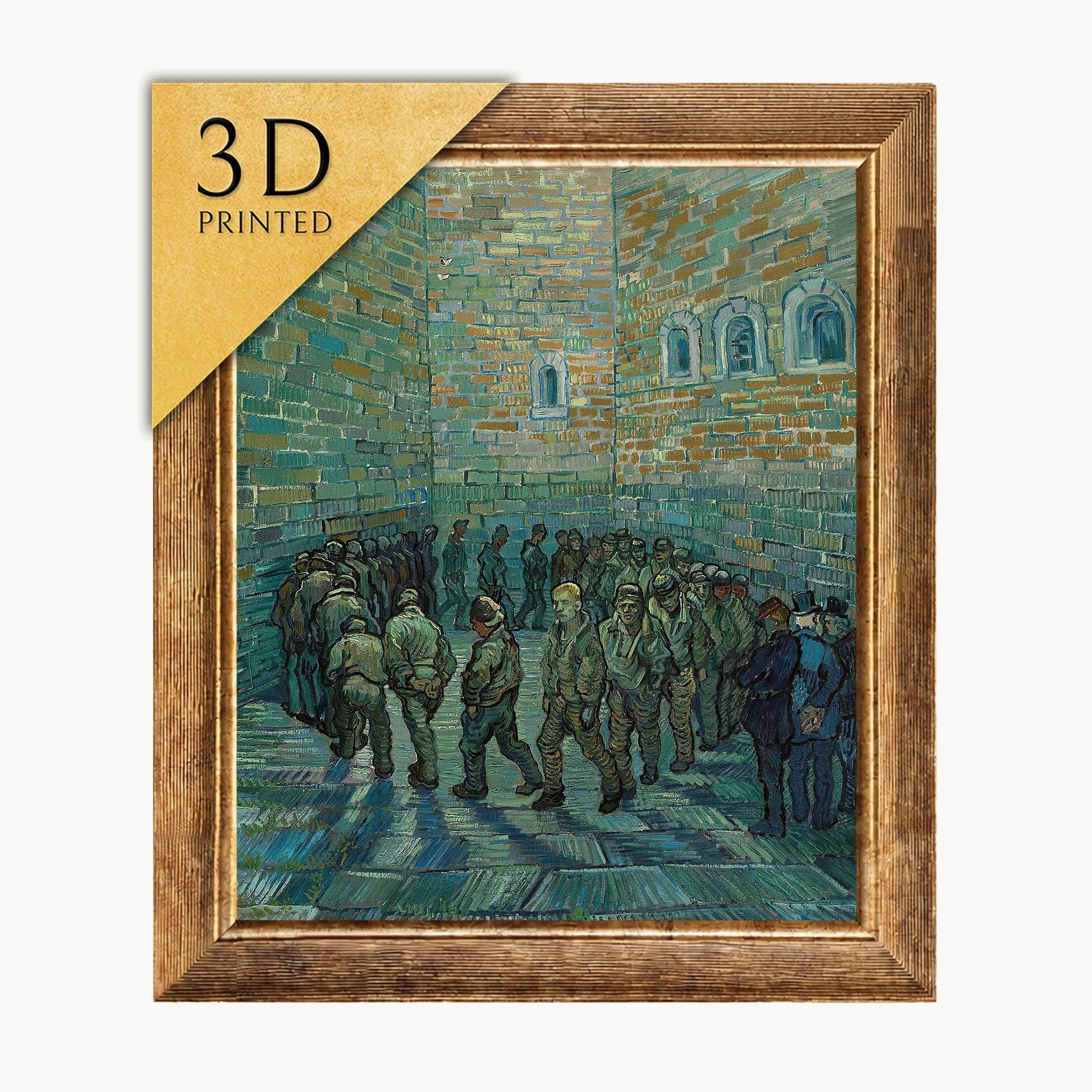 Van Gogh - The Prison Courtyard: 3D Textured Oil Painting Print