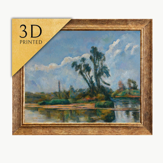 La Riviere by Cezanne: 3D Textured Oil Painting Reproduction