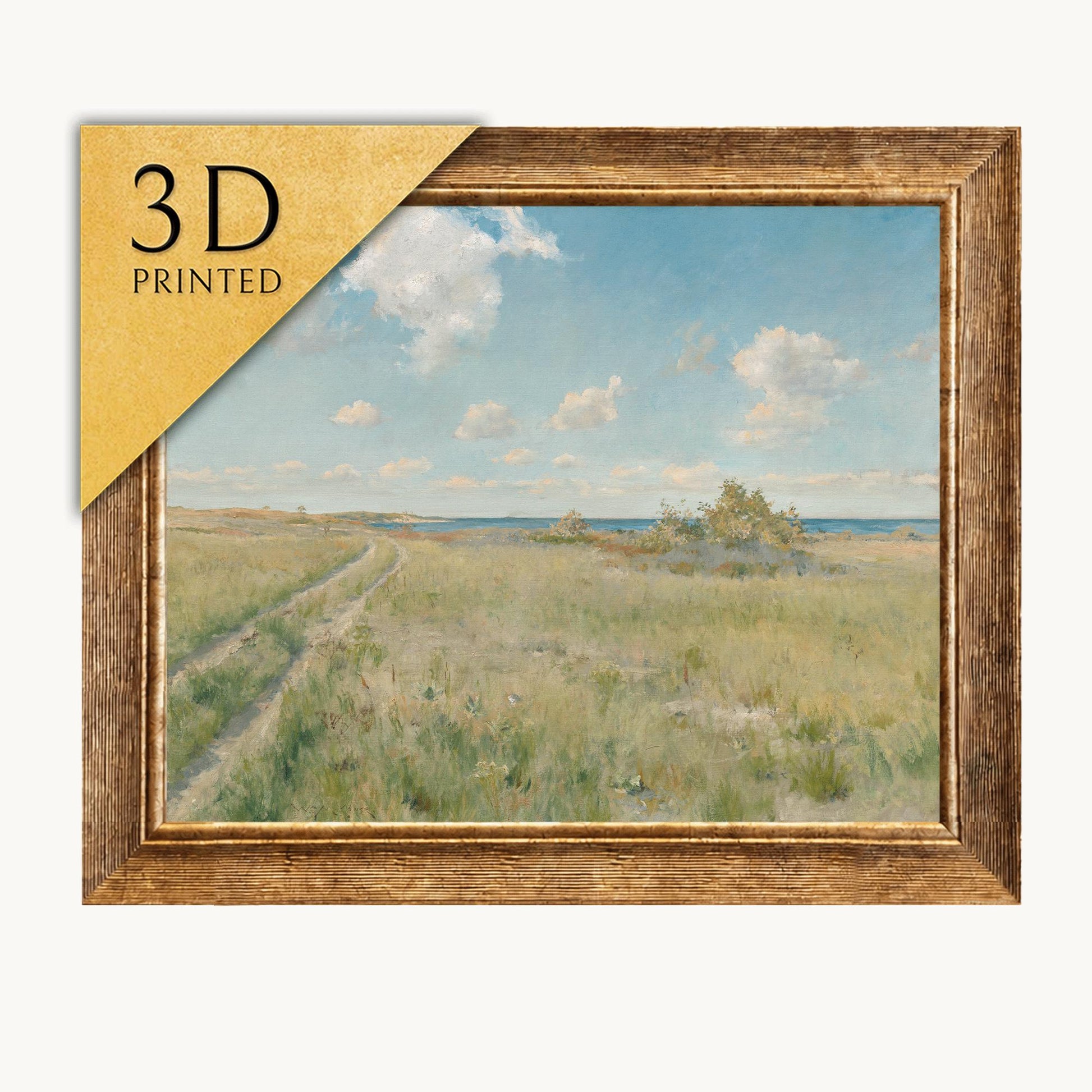 William Merritt Chase Painting: 3D Printed Texture, "The Old Road to the Sea"