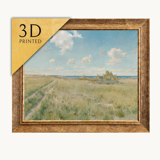 William Merritt Chase Painting: 3D Printed Texture, "The Old Road to the Sea"