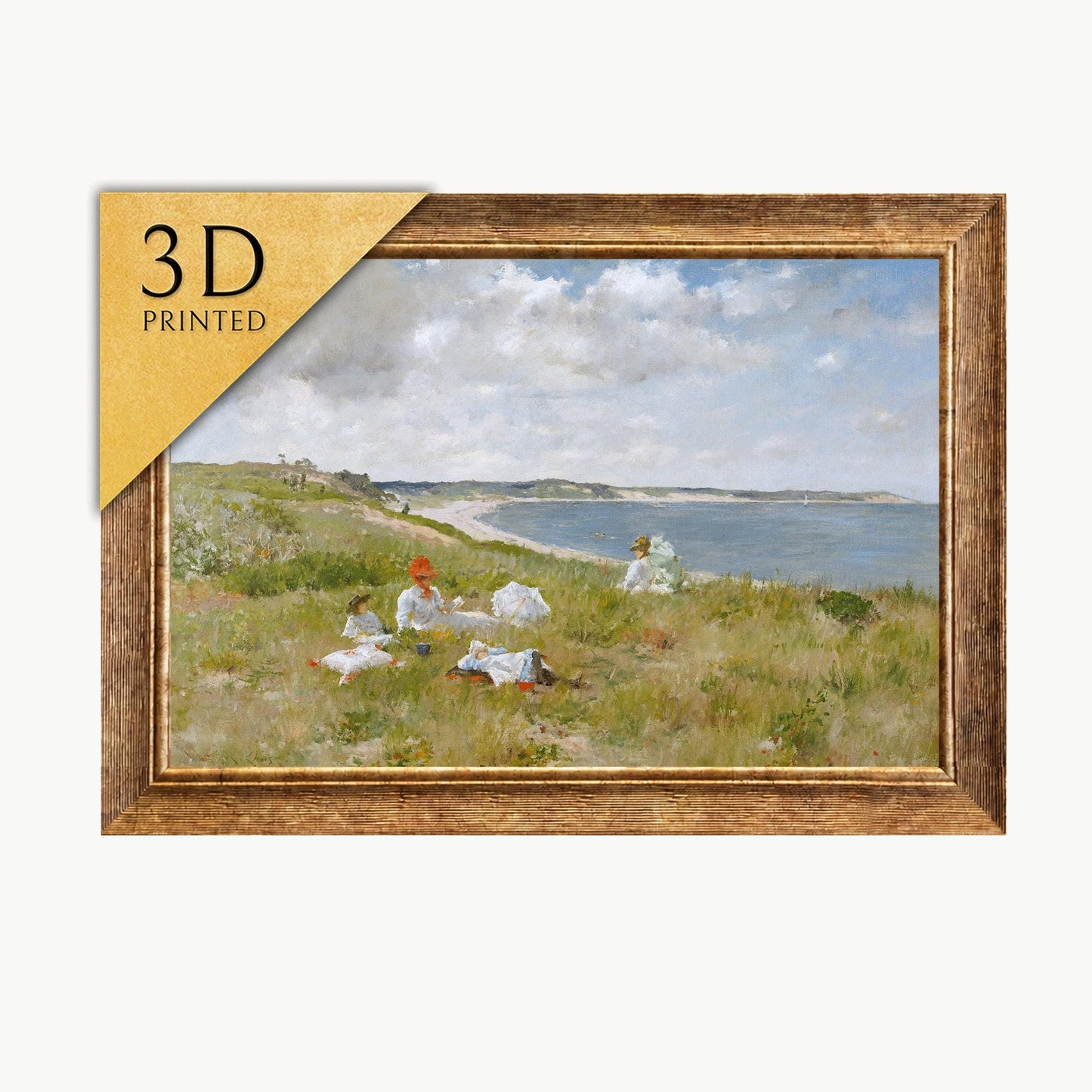 William Merritt Chase 'Idle Hours' 3D Texture Print