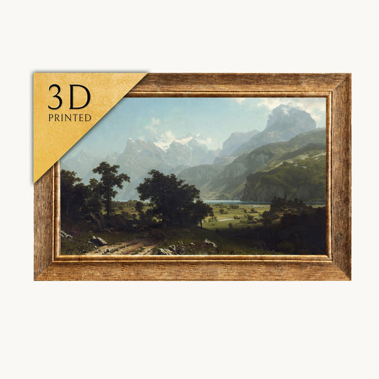 Lake Lucerne by Bierstadt: 3D Textured Fine Art Print
