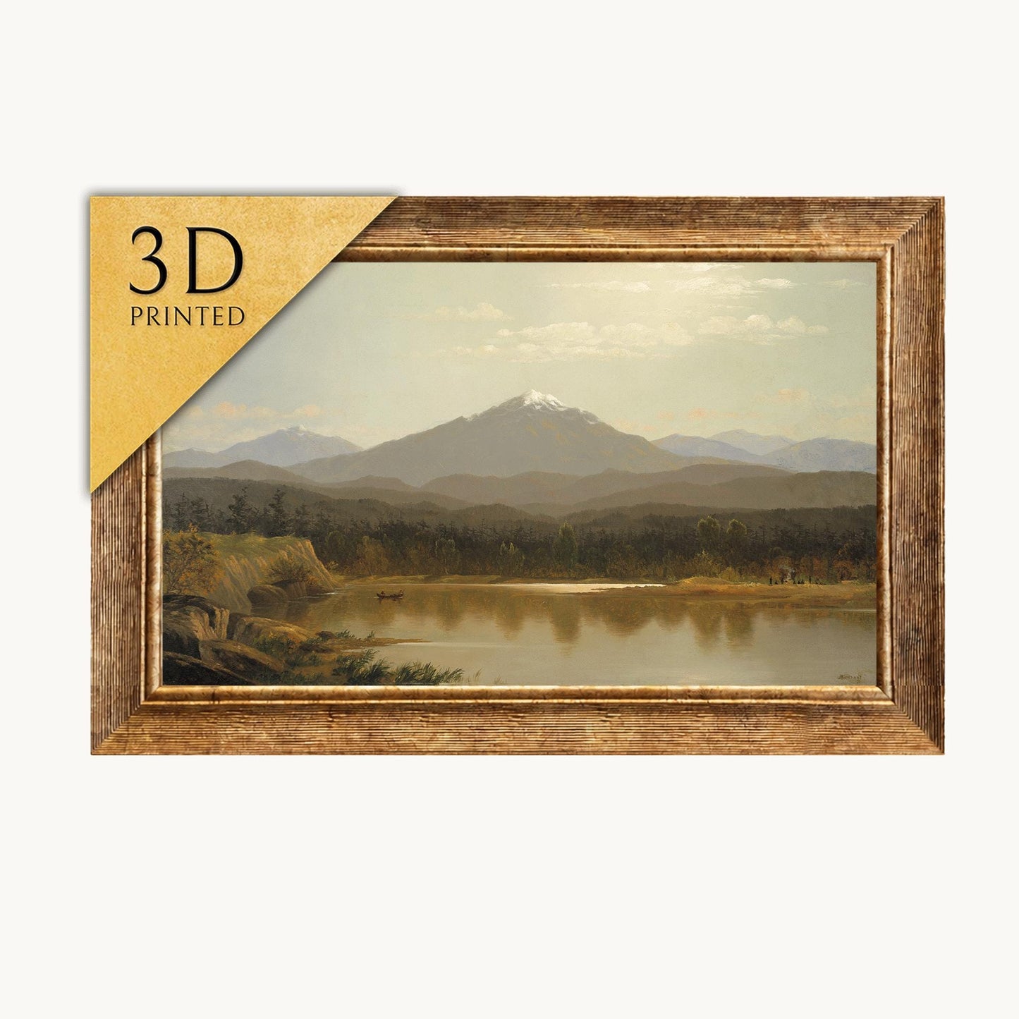 Albert Bierstadt Laramie Peak 3D Print: Textured Oil Painting Reproduction
