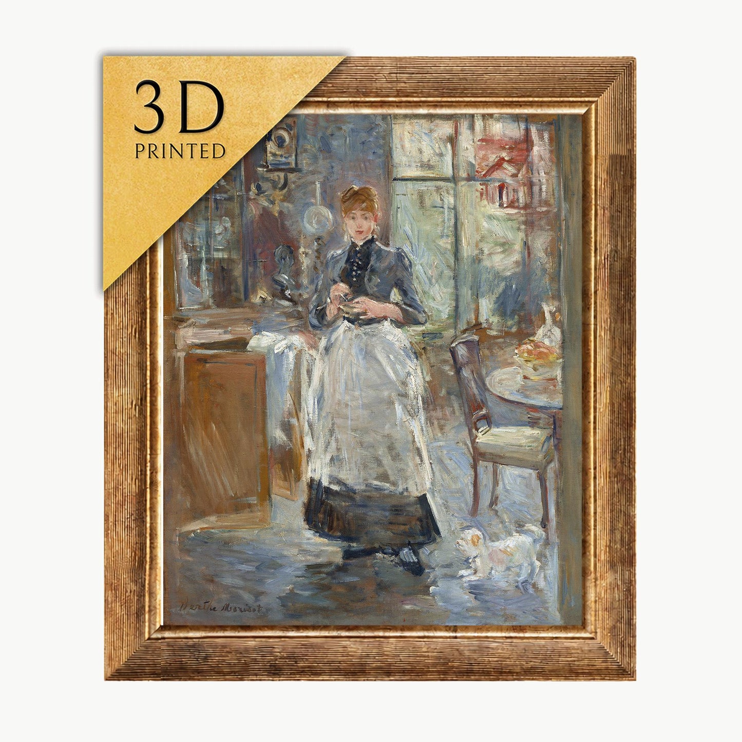 Berthe Morisot "In the Dining Room" 3D Printed Oil Painting Replica