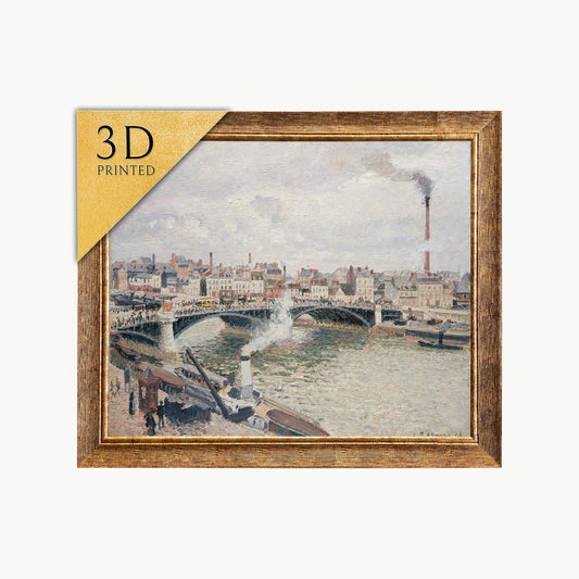 Pissarro Rouen Print: 3D Textured Impressionist Painting