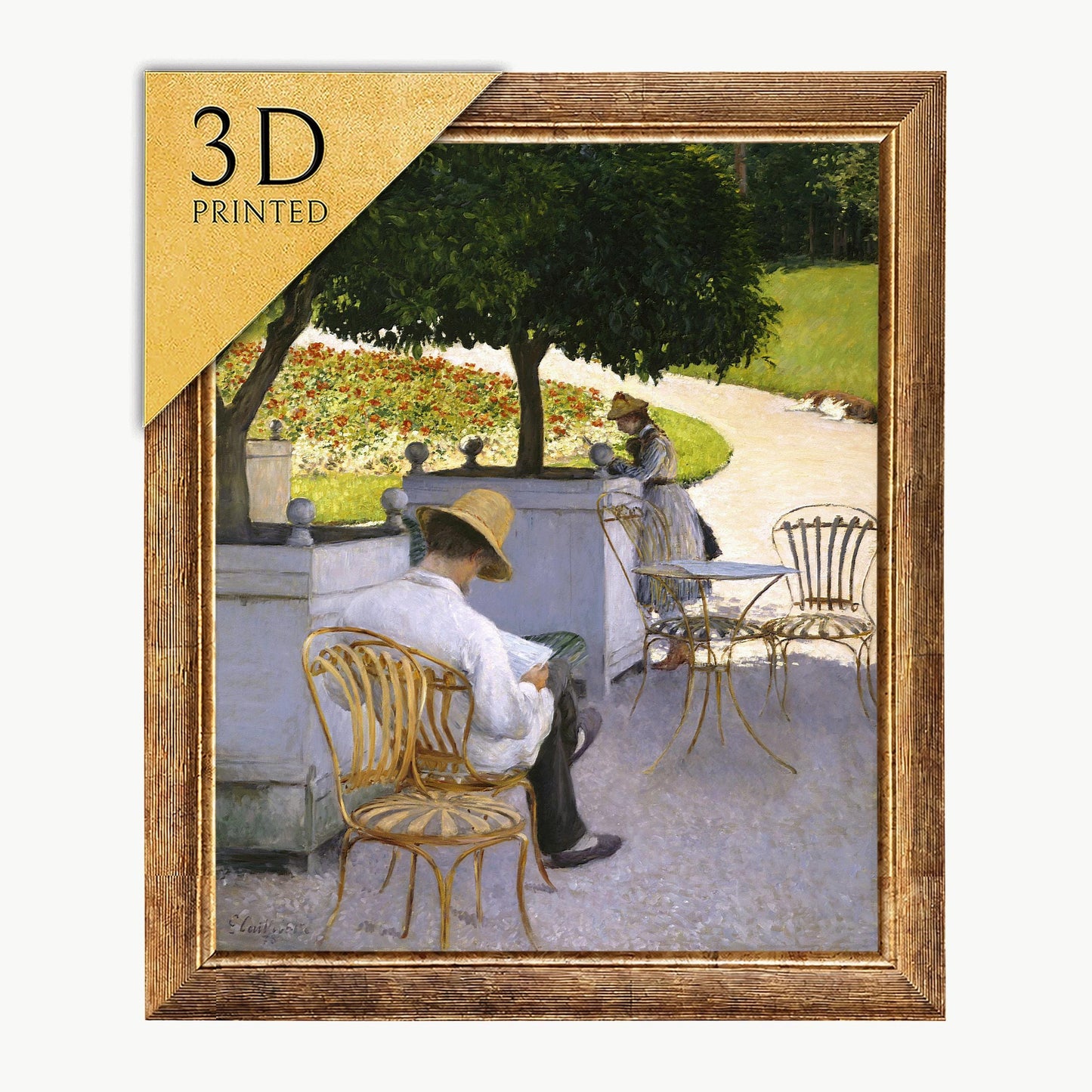 Gustave Caillebotte - The Orange Trees: 3D Textured Print