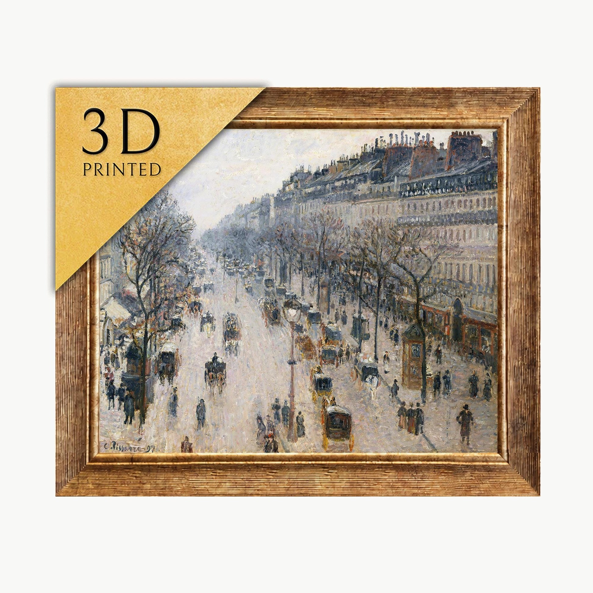 Camille Pissarro: Boulevard Montmartre 3D Textured Print
