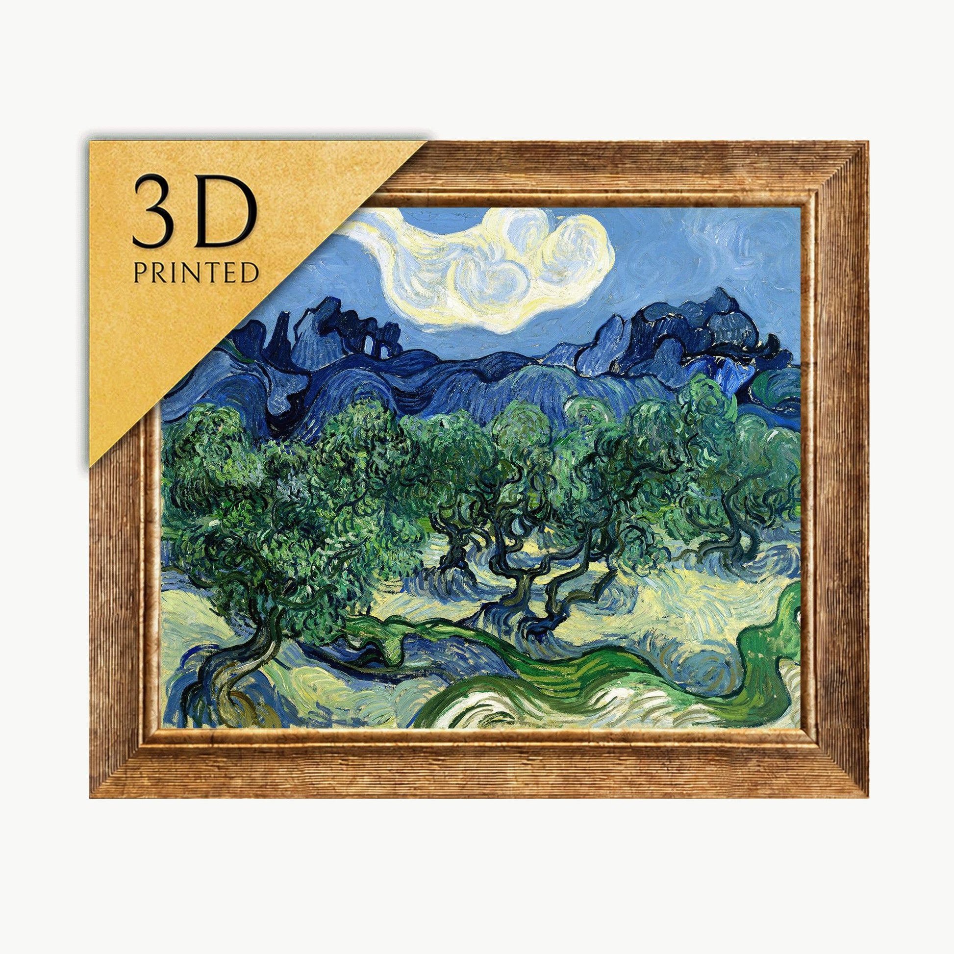Van Gogh Olive Trees Print: 3D Textured Oil Painting Reproduction