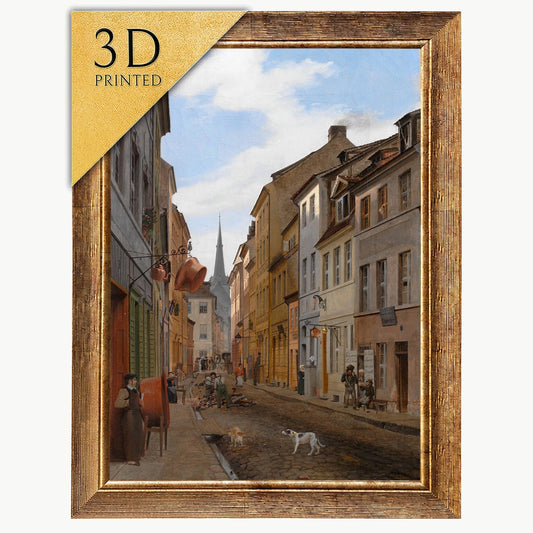 Eduard Gaertner Berlin Street Scene: 3D Textured Art Print