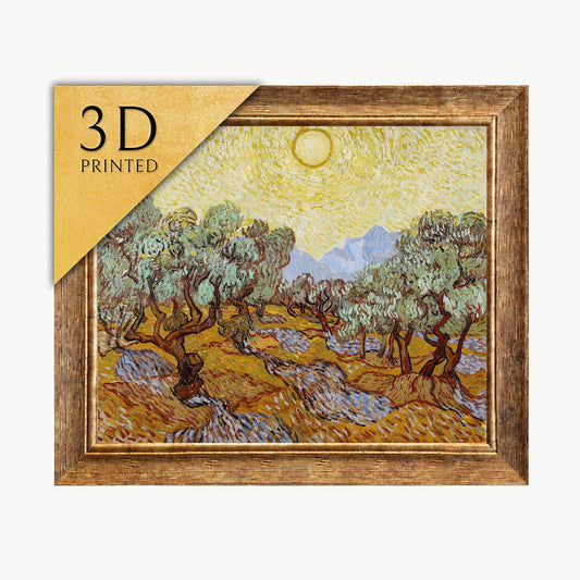 Van Gogh Olive Trees 3D Print: Textured Brushstrokes Reproduction