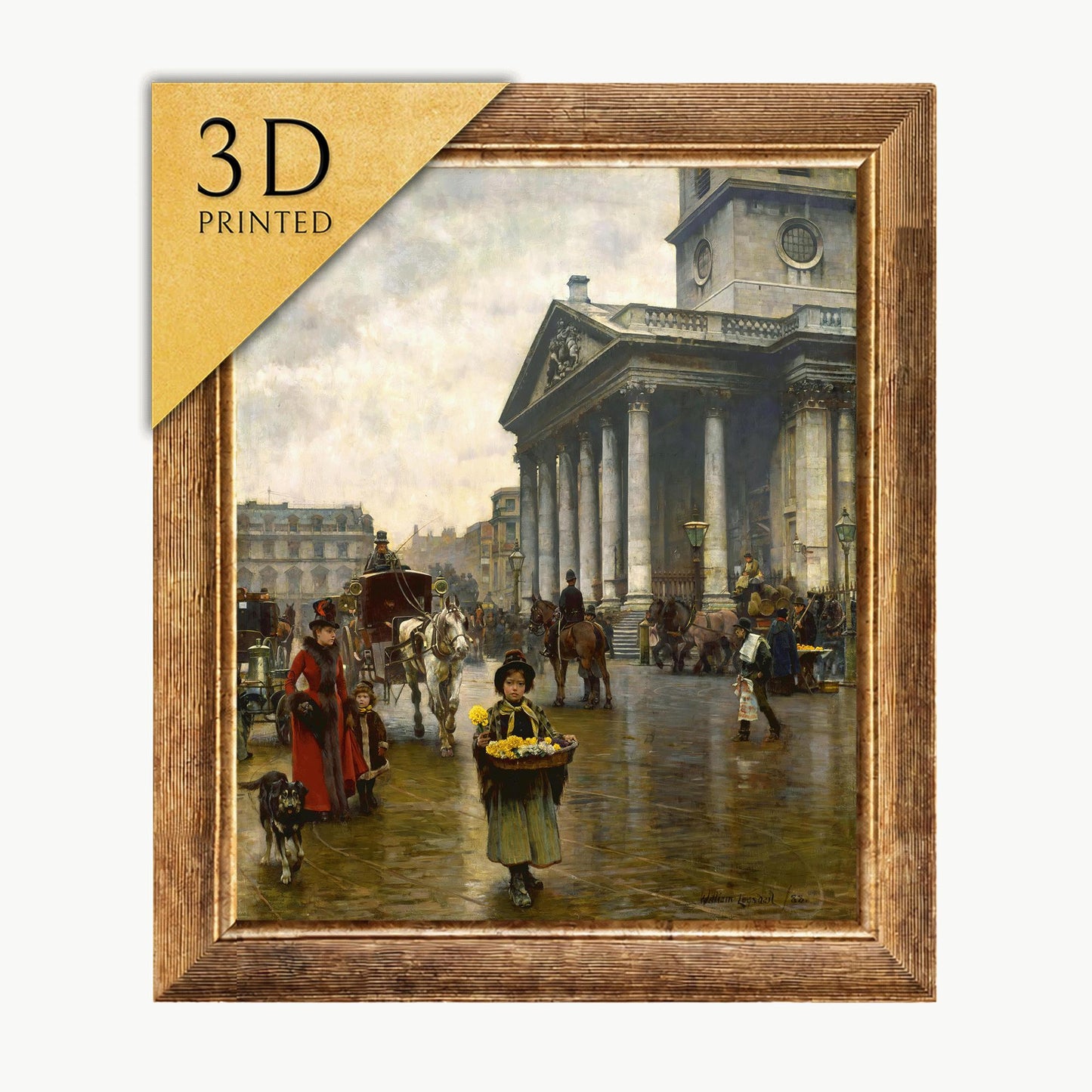 St Martin in the Fields 3D Print by William Logsdail