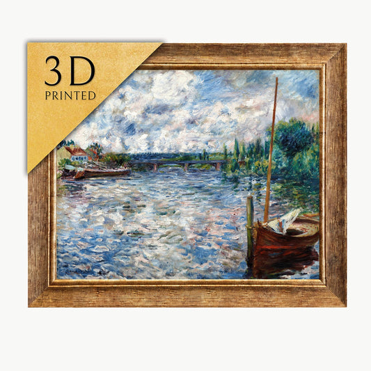 Renoir - The Seine at Chatou - 3D Printed Textured Oil Painting