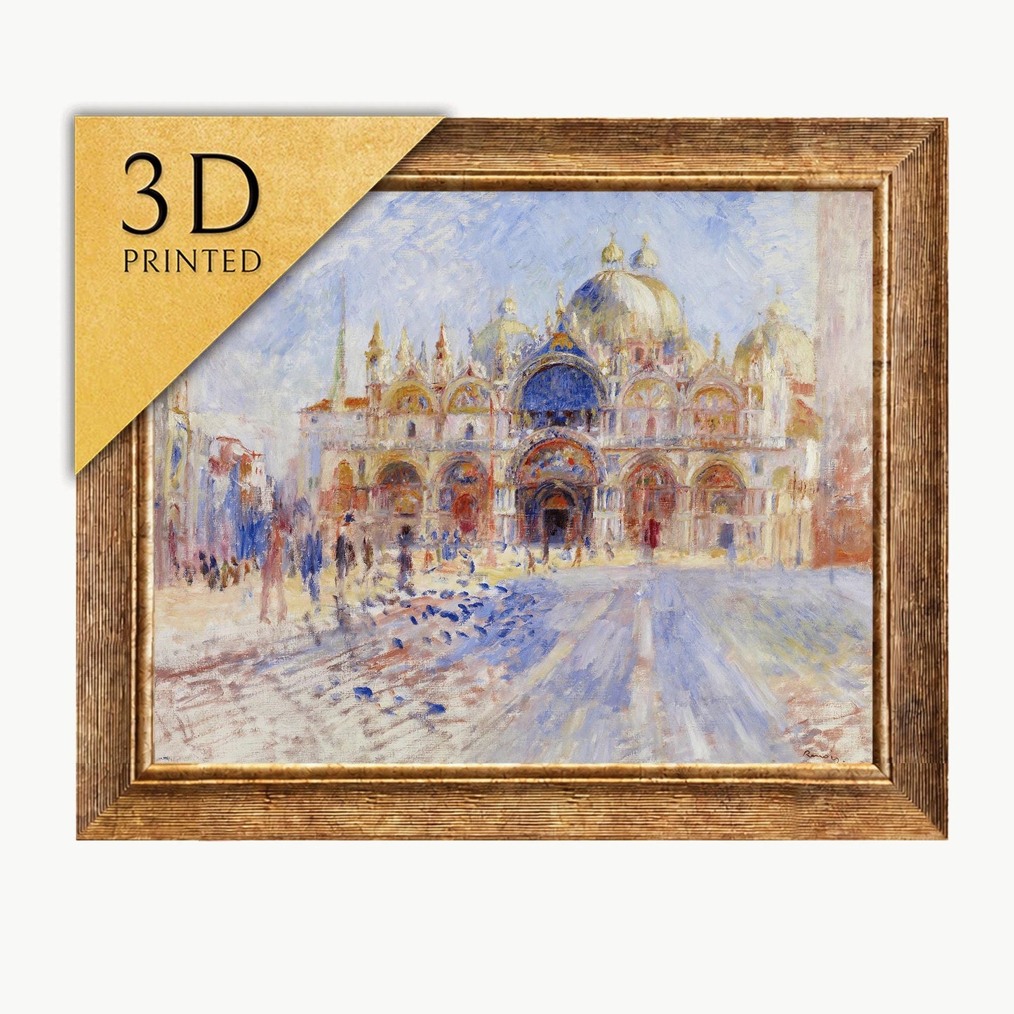 Renoir - Piazza San Marco, Venice: 3D Textured Print