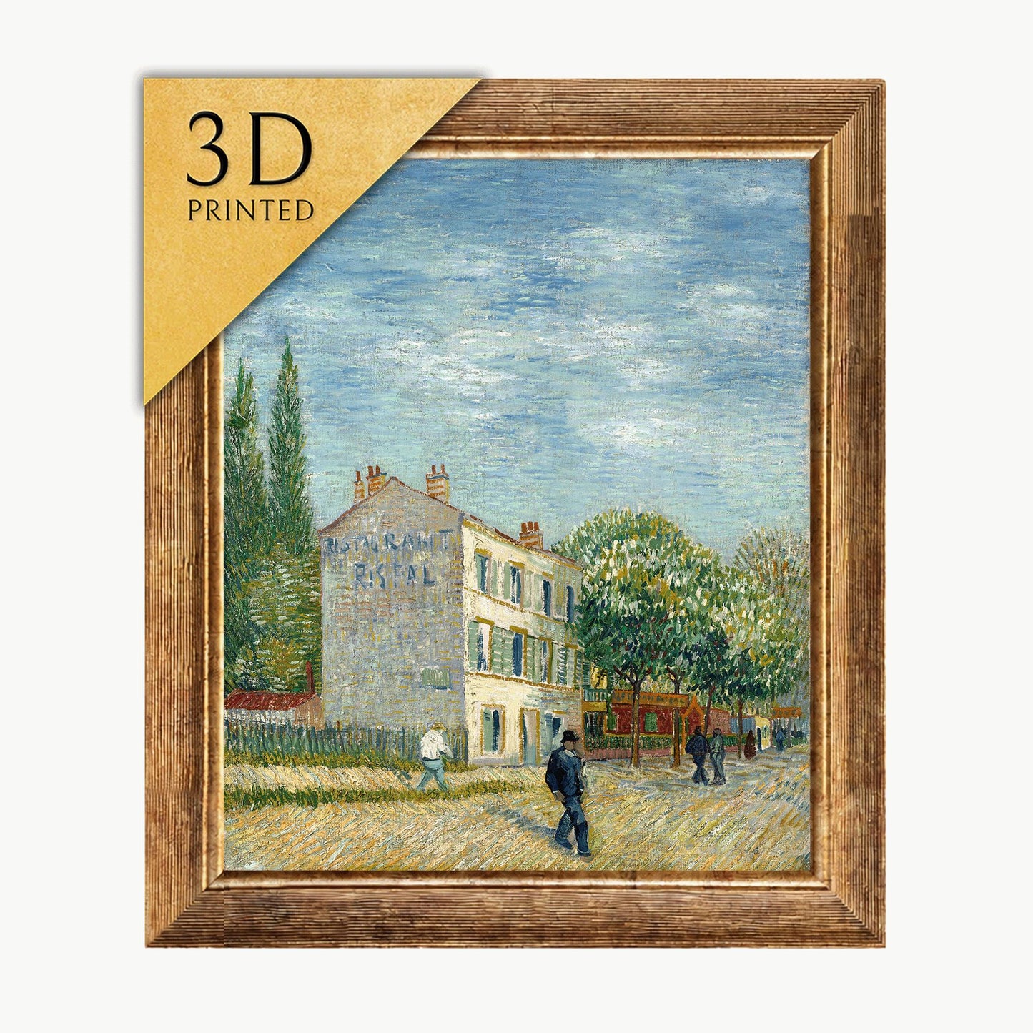 Van Gogh Restaurant Rispal Painting: 3D Textured Print