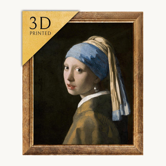 Girl with a Pearl Earring Print: Johannes Vermeer 3D Textured Replica