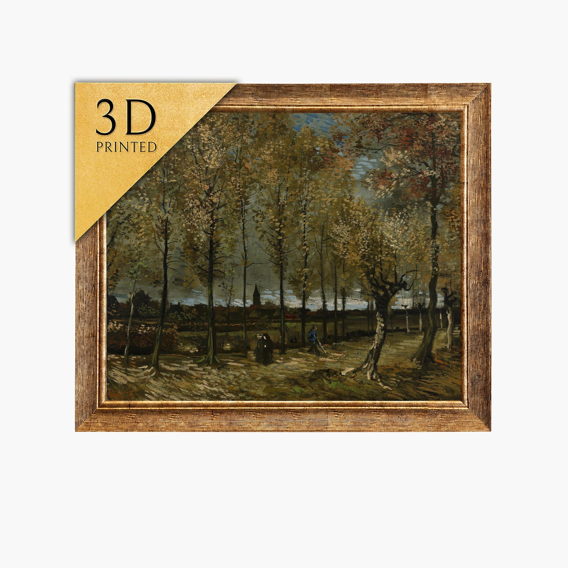 Van Gogh 'The Poplars': 3D Textured Oil Painting Reproduction
