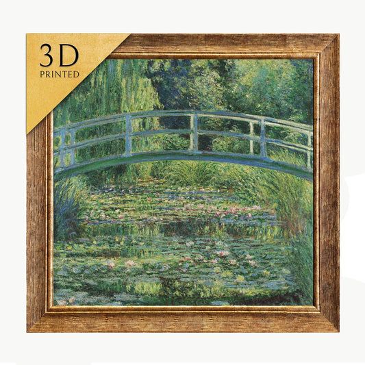 Claude Monet Water Lily Pond 3D Print: Textured Oil Painting Replica