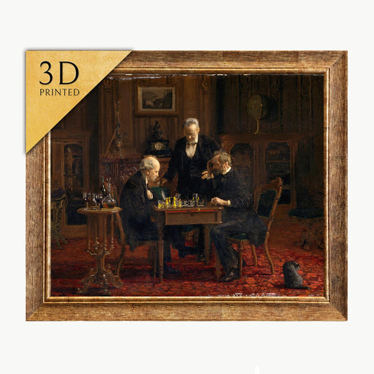 The Chess Players by Thomas Eakins: 3D Textured Print