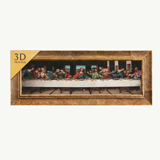 The Last Supper 3D Print: Leonardo Da Vinci Textured Oil Painting Replica